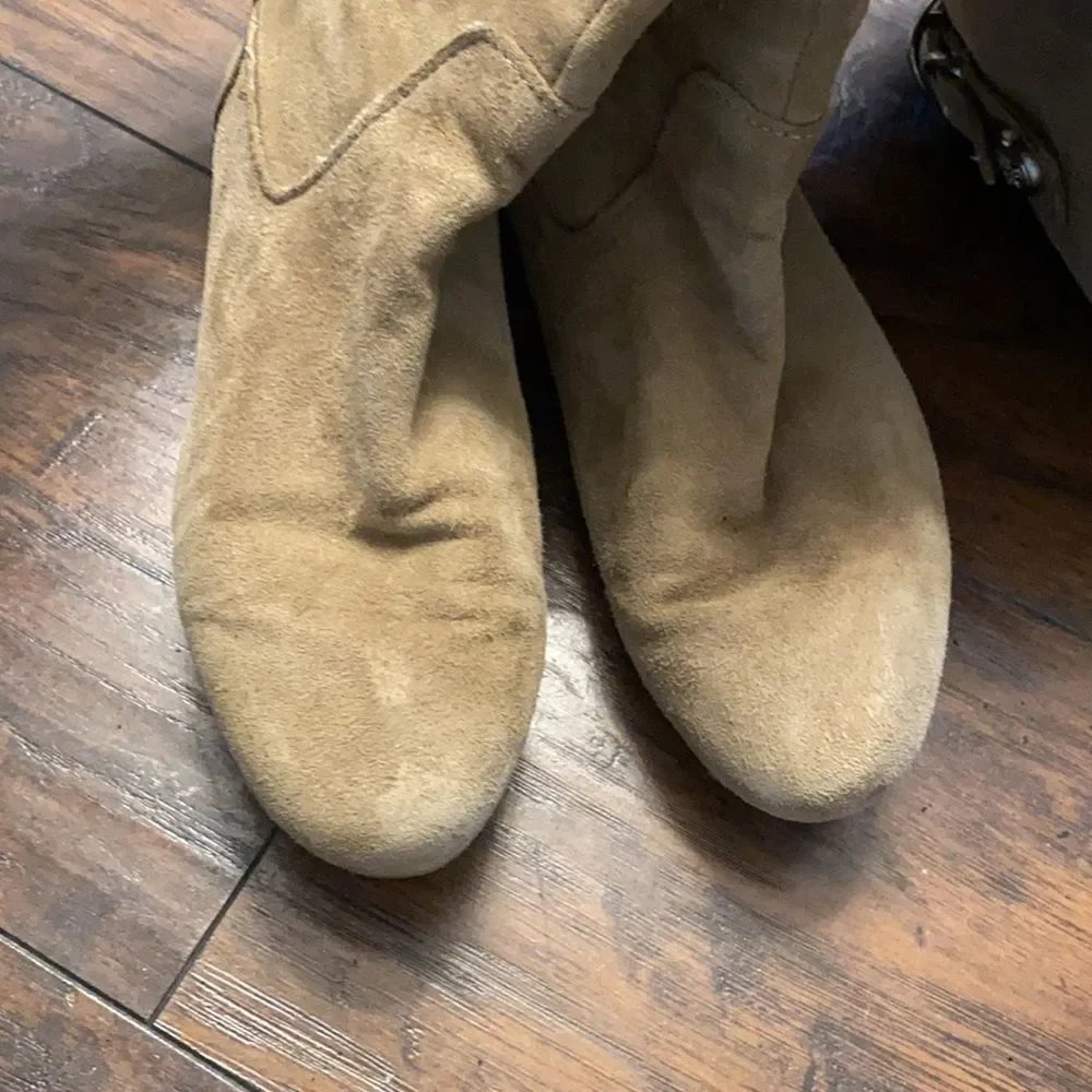 Coach Benita Dark tan  Suede Leather Knee High Boots - Size 6 b in GUC